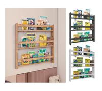 VCM Étagère en bois pour enfants Bibliothèque pour enfants Étagère murale Étagère suspendue Wandboard Étagère Kidos Blanc
