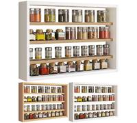 VCM Étagère murale en bois Tableau mural Cuisine Épices Cuisine Collectionneur Vitrine Esaldi M Brun