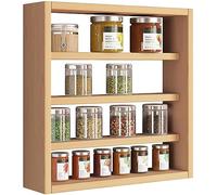 VCM Étagère murale en bois Tableau mural Cuisine Épices Cuisine Collectionneur Vitrine Esaldi S Hêtre