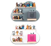 Nuage d'étagère pour enfants / Suspendu pour Tonie Box et Tonie Figures / Étagère d'économie d'espace / H. 34 x W. 48 x D. 19 / Rangement de boîtes à musique murales avec inserts magnétiques / Nuages