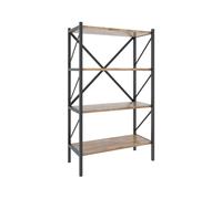 VCM Bois Métal Rangement Étagère sur pied Bibliothèque Déco Livres Étagère sur pied Insasi 4 Bois Métal Rangement Étagère sur pied Bibliothèque Déco Livres Étagère sur pied Insasi 4 Brun