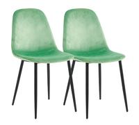 VCM Lot de 2 chaises de salle à manger Chaises de cuisine rembourrées de style scandinave pour salle à manger, avec dossier, modèle Fiolo
