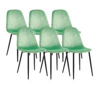 VCM Lot de 6 chaises de salle à manger Chaise de cuisine rembourrée de style scandinave Dimensions : env. H 83 x L 54 x P 59 cm Dossier confortable Chaise de salle à manger - Fiolo