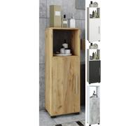 VCM Meuble de salle de bains en bois Armoire de salle de bains Midischrank Étagère de salle de bains Meuble de salle de bains Étagère Flandu Gris