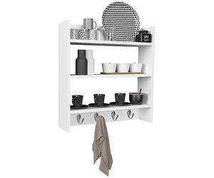 VCM meuble haut rangement, placard mural, armoire suspendue, meuble cuisine mural Blanc