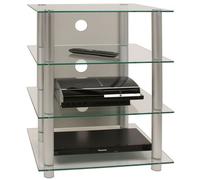 VCM Meuble Hifi Rack Armoire Phono Etagère Alu Verre Phono Mediaregal Blados Meuble Hifi Rack Armoire Phono Etagère Alu Verre Phono Mediaregal Blados Incolore