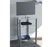 VCM Meuble Hifi Rack Armoire Phono Etagère en aluminium verre Phono Mediaregal Bilus Meuble Hifi Rack Armoire Phono Etagère en aluminium verre Phono Mediaregal Bilus Incolore