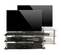 VCM Meuble TV Sideboard Armoire TV Rack TV Board Alu Verre Table Zumbo Meuble TV Sideboard Armoire TV Rack TV Board Alu Verre Table Zumbo Noir
