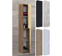 VCM Meubles de salle de bains en bois Étagère de salle de bains Armoire haute Badinos 2 Meubles de salle de bains en bois Étagère de salle de bains Armoire haute Badinos 2 Blanc