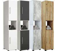 VCM Meubles de salle de bains en bois Étagère de salle de bains Armoire haute Flandu Meubles de salle de bains en bois Étagère de salle de bains Armoire haute Flandu Brun