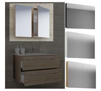 VCM Miroir de salle de bain miroir mural armoire à glace salle de bain Badinos 40 x 80 cm Miroir de salle de bain miroir mural armoire à glace salle de bain Badinos 40 x 80 cm Noir