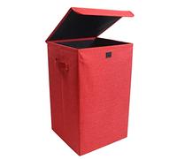 VCM Panier à Linge en Tissu Coffre à Linge Coffre à Linge en Tissu Couvercle Dreso M Panier à Linge en Tissu Coffre à Linge Coffre à Linge en Tissu Couvercle Dreso M Rouge