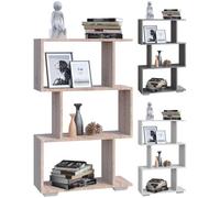 VCM Séparation de pièce en bois Étagère sur pied Étagère à livres déco Étagère sur pied Palusa M Brun