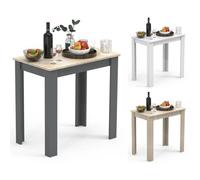 VCM Table à manger en bois Table de cuisine Esal 80 x 50 cm Table à manger en bois Table de cuisine Esal 80 x 50 cm Gris