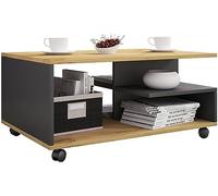VCM Table basse en bois Table de salon sur roulettes Table basse Stango Table basse en bois Table de salon sur roulettes Table basse Stango Gris