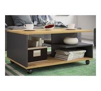 VCM Table basse en bois Table de salon sur roulettes Table basse Stango Table basse en bois Table de salon sur roulettes Table basse Stango Gris