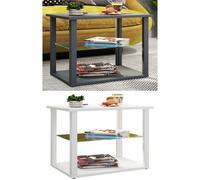 VCM Table basse en bois Table de salon Table d'appoint en verre Wanilo M Table basse en bois Table de salon Table d'appoint en verre Wanilo M Gris