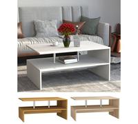 VCM Table basse en bois Table de salon Table d'appoint Table basse Maliso L Table basse en bois Table de salon Table d'appoint Table basse Maliso L Blanc