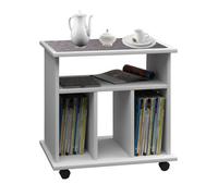VCM Table d'appoint en bois Table basse à roulettes Table basse Tabina Table d'appoint en bois Table basse à roulettes Table basse Tabina Blanc