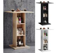 VCM Table de bar en bois Table de bistrot Table haute de bar Standos Table de bar en bois Table de bistrot Table haute de bar Standos Noir