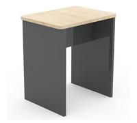 VCM Tabouret en bois cube repose-pieds table d'appoint Esal Tabouret en bois cube repose-pieds table d'appoint Esal Gris