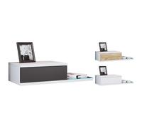 VCM Tiroir mural en bois Table de chevet murale Tiroir Console Table de chevet Konsila L Tiroir mural en bois Table de chevet murale Tiroir Console Table de chevet Konsila L Blanc