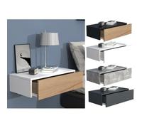 VCM Tiroir mural en bois Table de chevet murale Tiroir Console Table de chevet Usal M 60 cm Tiroir mural en bois Table de chevet murale Tiroir Console Table de chevet Usal M 60 cm Gris