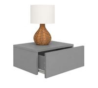 VCM Tiroir mural en bois Table de nuit murale Tiroir Console Table de nuit Usal M 45 cm Tiroir mural en bois Table de nuit murale Tiroir Console Table de nuit Usal M 45 cm Gris
