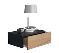 VCM Tiroir Mural en Bois Table de Nuit Murale Tiroir Console Table de Nuit Usal M 45 cm Tiroir Mural en Bois Table de Nuit Murale Tiroir Console Table de Nuit Usal M 45 cm Noir/Chêne Miel