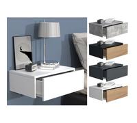 VCM Tiroir mural en bois Table de nuit murale Tiroir Console Table de nuit Usal M 45 cm Tiroir mural en bois Table de nuit murale Tiroir Console Table de nuit Usal M 45 cm Gris