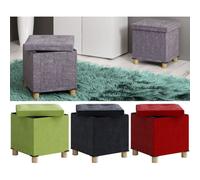 VCM Tissu Coffre de siège Banc Coffre Boîte de rangement Cube Sizos M Tissu Coffre de siège Banc Coffre Boîte de rangement Cube Sizos M Gris