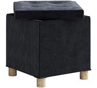 VCM Tissu Coffre de siège Banc Coffre Boîte de Rangement Cube Sizos M Tissu Coffre de siège Banc Coffre Boîte de Rangement Cube Sizos M Anthracite