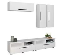 VCM TV Lowboard Armoire de télévision Mur d'armoire Salon Meuble annexe Arila XL TV Lowboard Armoire de télévision Mur d'armoire Salon Meuble annexe Arila XL Blanc