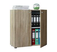 VCM Armoire de bureau Livres Dossiers Meuble de bureau Armoire Lona 2 portes battantes Armoire de bureau Livres Dossiers Meuble de bureau Armoire Lona 2 portes battantes Brun