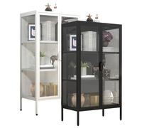 VCM VCM acier verre vitrine de collection vitrine de verre vitrine de stand 110x60x35 Floka M VCM acier verre vitrine de collection vitrine de verre vitrine de stand 110x60x35 Floka M Blanc