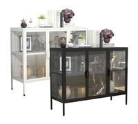 Vcm Vcm Acier Verre Vitrine Verre Vitrine Sideboard Commode Highboard Stand Vitrine 80x100x35 Floka L Vcm Acier Verre Vitrine Verre Vitrine Sideboard Commode Highboard Stand Vitrine 80x100x35 Floka L