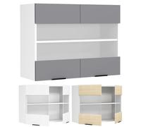 VCM VCM Armoire de cuisine largeur 80 cm Porte en verre Armoire suspendue en verre Cuisine Meubles de cuisine Fasola Multicolore