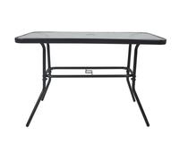 Table de jardin en verre et métal | Table à manger | Dimensions env. H. 70 x W. 110 x D. 55 cm | Anthracite | Table de balcon Meubles de jardin 110x55