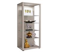 VCM vitrine en Verre Colonne Bois Verre vitrine de Collection vitrine de Verre vitrine de Stand vitrine Glasol LLL Argent