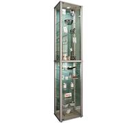 VCM vitrine en Verre Colonne Bois Verre vitrine de Collection vitrine de Verre vitrine de Stand vitrine Kavisa XXL Argent