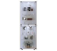 VCM vitrine en Verre Colonne Bois Verre vitrine vitrine de Collection en Verre vitrine d'angle vitrine Stand Vecko XL Blanc