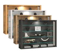 VCM Vitrine Murale en Verre Suspendue Vitrosa L Anthracite