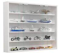 VCM vitrine Salon, Armoire vitrine, Meuble vitrine Salon, vitrine en Verre Colonne Blanc