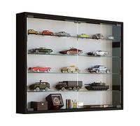 VCM vitrine Salon, Armoire vitrine, Meuble vitrine Salon, vitrine en Verre Colonne Bois Verre Suspendu vitrine Murale collectionneur vitrine Mandosa L Noir