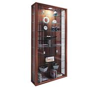 VCM vitrine Salon, Armoire vitrine, Meuble vitrine Salon, vitrine en Verre Colonne Vitrine Murale Suspendue vitrine en Verre vitrine Murale vitrine en Verre Vitrosa Maxi Cœur de Noyer