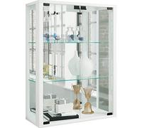 VCM vitrine Salon, Armoire vitrine, Meuble vitrine Salon, vitrine en Verre Colonne Vitrine Murale Suspendue vitrine en Verre vitrine Murale vitrine en Verre Udina Miroir Blanc