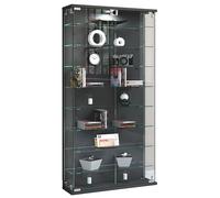 VCM vitrine Salon, Armoire vitrine, Meuble vitrine Salon, vitrine en Verre Colonne Vitrine Murale Suspendue vitrine en Verre vitrine Murale vitrine en Verre Relas L Anthracite