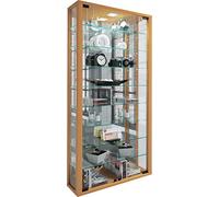 VCM vitrine Salon, Armoire vitrine, Meuble vitrine Salon, vitrine en Verre Colonne Vitrine Murale Vitrine Suspendue Vitrine en Verre Vitrosa Maxi Miroir Hêtre