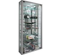 VCM vitrine Salon, Armoire vitrine, Meuble vitrine Salon, vitrine en Verre Colonne Vitrine Murale Vitrine Suspendue Vitrine en Verre Vitrosa Maxi Miroir Argent