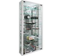 VCM vitrine Salon, Armoire vitrine, Meuble vitrine Salon, vitrine en Verre Colonne Vitrine Murale Vitrine Suspendue Vitrine en Verre Vitrosa Maxi Miroir Blanc